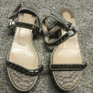 🦄Platform rivet canvas shoes sandals size 38